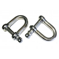 2.5T Stainless Trailer Shackle C/W Captive & Collar Pin | Trailer Shackles - Rated | Trailer Parts | Stainless Trailer Shackle Only