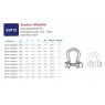 Shackle Rated - AISI316 Safety Anchor (4Pce)