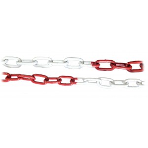 Safety Barrier Chain - Red & White Pail | HDG & Barrier Chain 